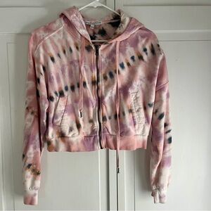 Young Fabulous & Broke tie dye crop hoodie